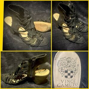 Vince Camuto Black Strappy Heels 7M / 37